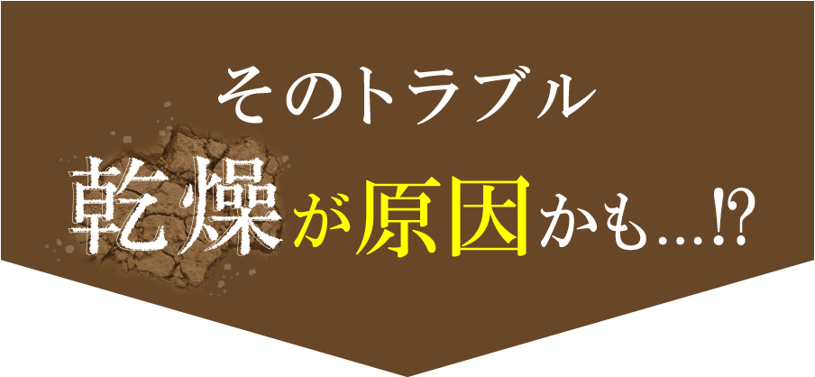 そのトラブル乾燥が原因かも